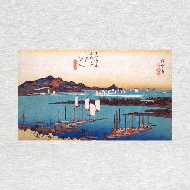 Utagawa Hiroshige Panorama of Miwo Pine Wood from Ejiri by pdpress